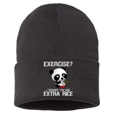 Exercise I Thought You Said Extra Rice Sustainable Knit Beanie