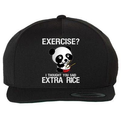 Exercise I Thought You Said Extra Rice Wool Snapback Cap