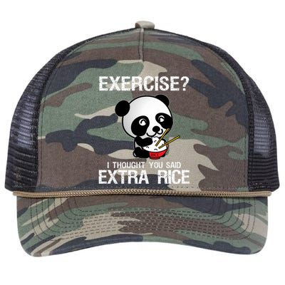 Exercise I Thought You Said Extra Rice Retro Rope Trucker Hat Cap