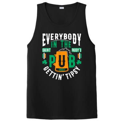 Everybody In The Pub Getting Tipsy St Patricks Day Shamrock PosiCharge Competitor Tank