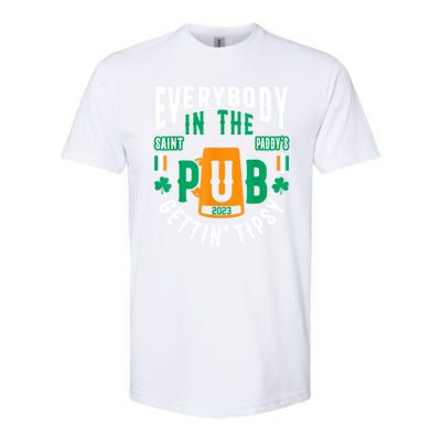 Everybody In The Pub Getting Tipsy St Patricks Day Shamrock Softstyle CVC T-Shirt