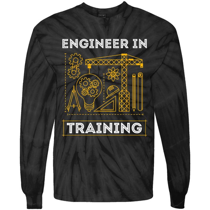 Engineer In Training Future Engineer Holding Engineering Tie-Dye Long Sleeve Shirt