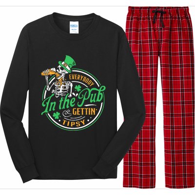 Everybody In The Pub Getting Tipsy St Patricks Day Long Sleeve Pajama Set