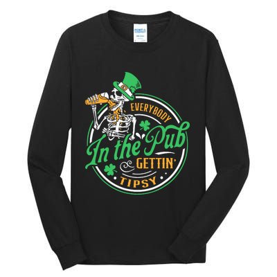 Everybody In The Pub Getting Tipsy St Patricks Day Tall Long Sleeve T-Shirt