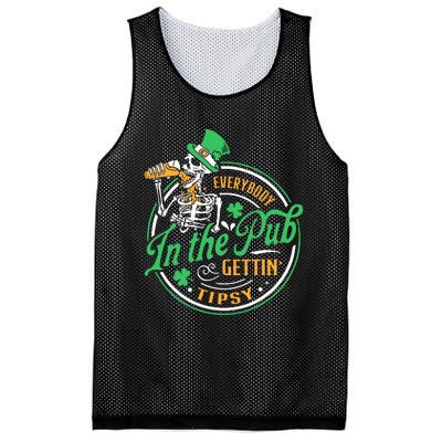 Everybody In The Pub Getting Tipsy St Patricks Day Mesh Reversible Basketball Jersey Tank