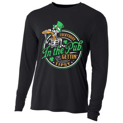 Everybody In The Pub Getting Tipsy St Patricks Day Cooling Performance Long Sleeve Crew