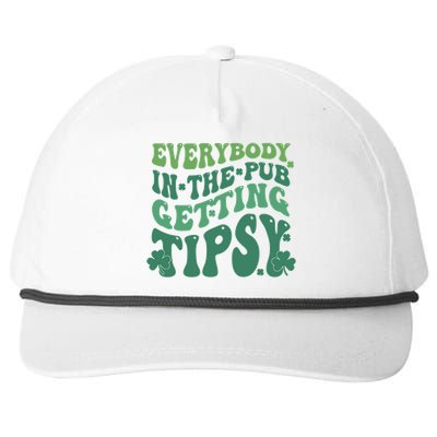 Everybody In The Pub Getting Tipsy Groovy Patricks Day Drink Snapback Five-Panel Rope Hat