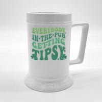 Everybody In The Pub Getting Tipsy Groovy Patricks Day Drink Beer Stein