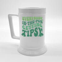 Everybody In The Pub Getting Tipsy Groovy Patricks Day Drink Beer Stein