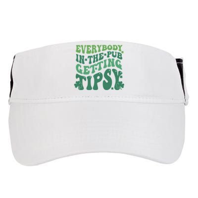 Everybody In The Pub Getting Tipsy Groovy Patricks Day Drink Adult Drive Performance Visor