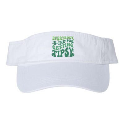 Everybody In The Pub Getting Tipsy Groovy Patricks Day Drink Valucap Bio-Washed Visor