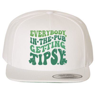 Everybody In The Pub Getting Tipsy Groovy Patricks Day Drink Wool Snapback Cap