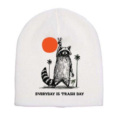 Everyday Is Trash Day Raccoon Short Acrylic Beanie