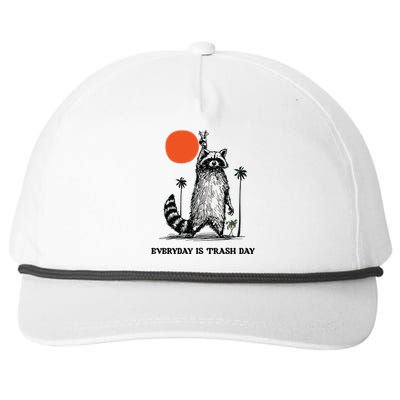 Everyday Is Trash Day Raccoon Snapback Five-Panel Rope Hat