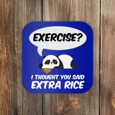 Exercise? I Thought You Said Extra Rice Panda Gift Coaster