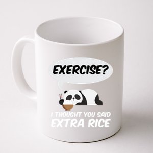 Exercise? I Thought You Said Extra Rice Panda Gift Coffee Mug