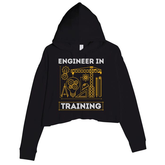Engineer In Training Future Engineer Holding Engineering Crop Fleece Hoodie