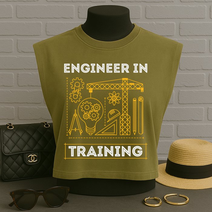 Engineer In Training Future Engineer Holding Engineering Garment-Dyed Women's Muscle Tee