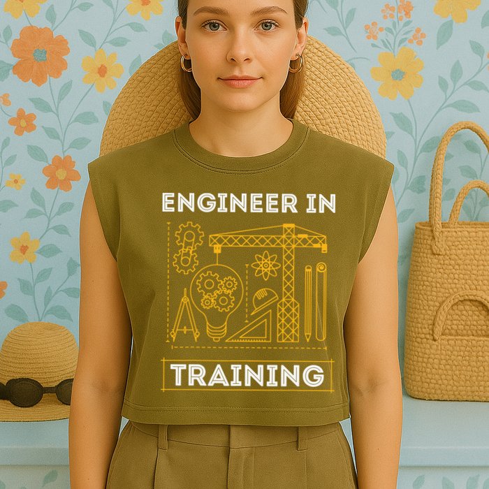 Engineer In Training Future Engineer Holding Engineering Garment-Dyed Women's Muscle Tee