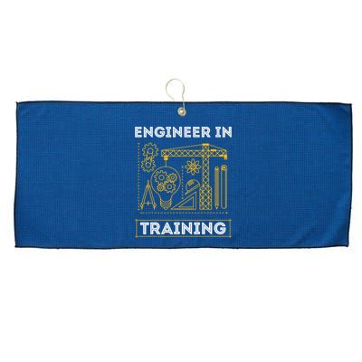 Engineer In Training Future Engineer Holding Engineering Large Microfiber Waffle Golf Towel