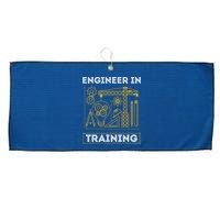 Engineer In Training Future Engineer Holding Engineering Large Microfiber Waffle Golf Towel
