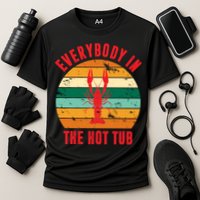 Everybody In The Hot Tub Funny Crawfish Cooling Performance Crew T-Shirt