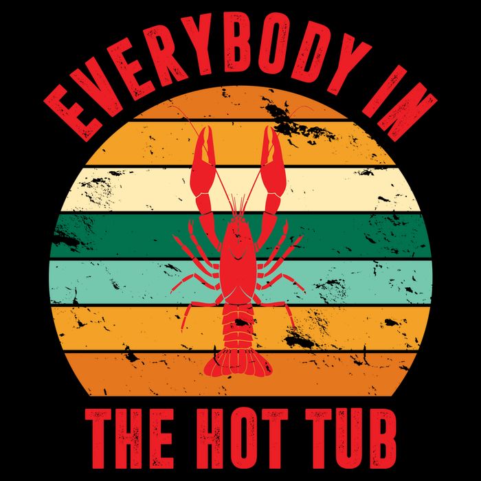 Everybody In The Hot Tub Funny Crawfish Cooling Performance Crew T-Shirt