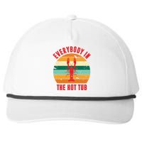 Everybody In The Hot Tub Funny Crawfish Snapback Five-Panel Rope Hat