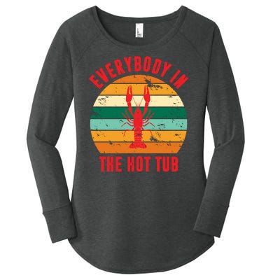 Everybody In The Hot Tub Funny Crawfish Women's Perfect Tri Tunic Long Sleeve Shirt