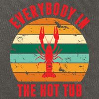 Everybody In The Hot Tub Funny Crawfish Cotton Canvas Backpack