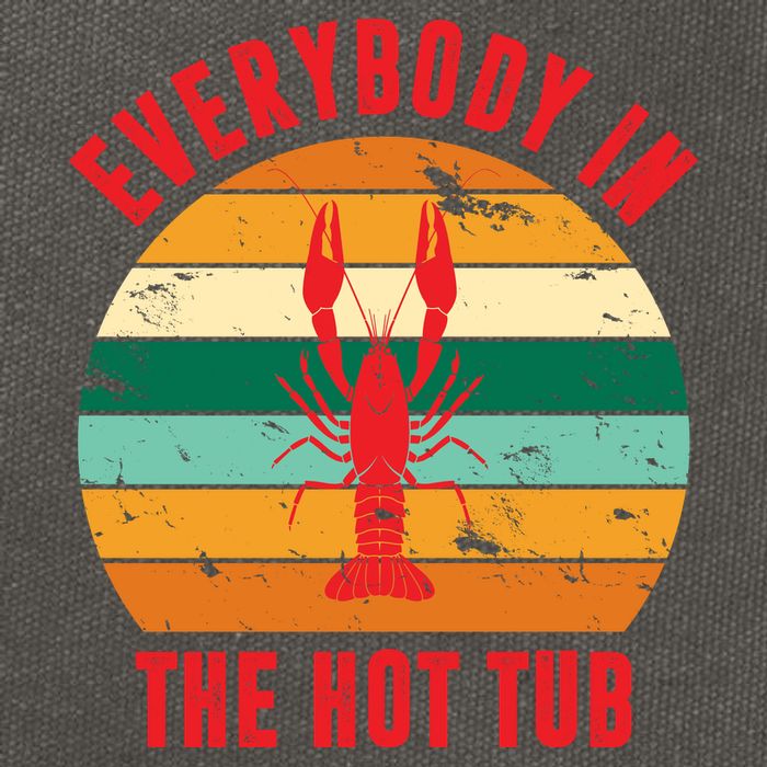 Everybody In The Hot Tub Funny Crawfish Cotton Canvas Backpack