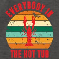 Everybody In The Hot Tub Funny Crawfish Vector Backpack