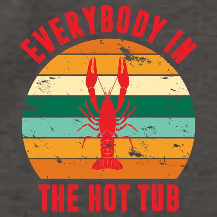 Everybody In The Hot Tub Funny Crawfish Vector Backpack
