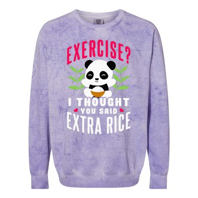 Exercise I Thought You Said Extra Rice Colorblast Crewneck Sweatshirt