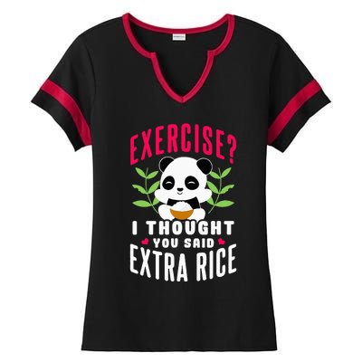 Exercise I Thought You Said Extra Rice Ladies Halftime Notch Neck Tee