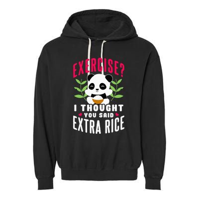 Exercise I Thought You Said Extra Rice Garment-Dyed Fleece Hoodie