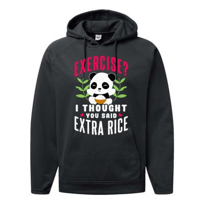 Exercise I Thought You Said Extra Rice Performance Fleece Hoodie