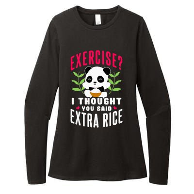 Exercise I Thought You Said Extra Rice Womens CVC Long Sleeve Shirt