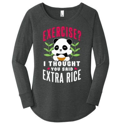 Exercise I Thought You Said Extra Rice Women's Perfect Tri Tunic Long Sleeve Shirt