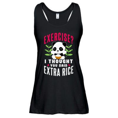 Exercise I Thought You Said Extra Rice Ladies Essential Flowy Tank