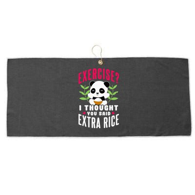 Exercise I Thought You Said Extra Rice Large Microfiber Waffle Golf Towel
