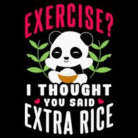 Exercise I Thought You Said Extra Rice Youth Performance Sprint T-Shirt