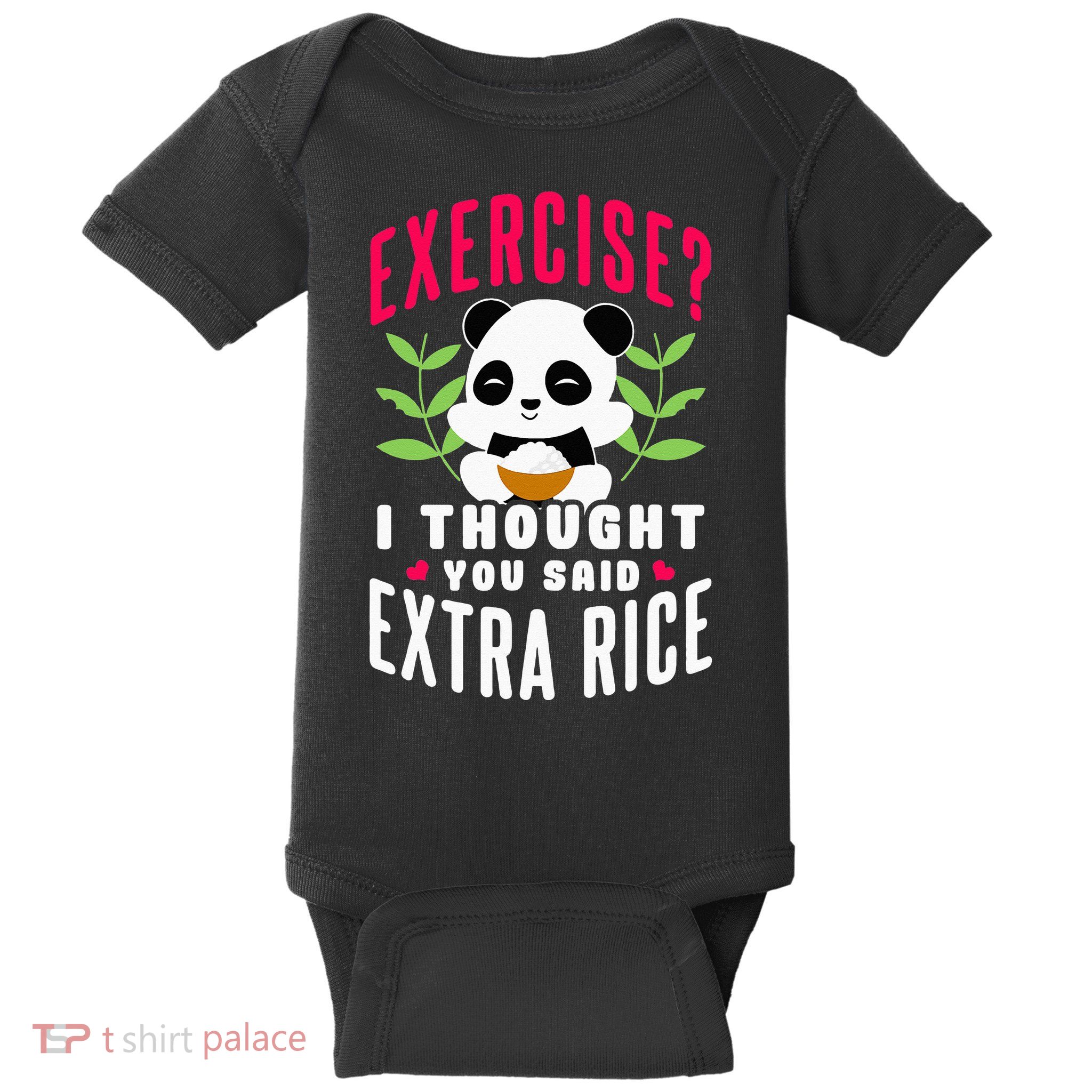 Exercise I Thought You Said Extra Rice Baby Bodysuit