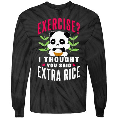 Exercise I Thought You Said Extra Rice Tie-Dye Long Sleeve Shirt
