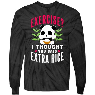 Exercise I Thought You Said Extra Rice Tie-Dye Long Sleeve Shirt