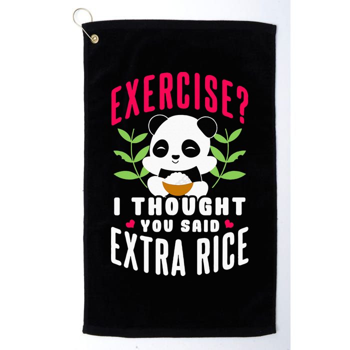 Exercise I Thought You Said Extra Rice Golf Towel