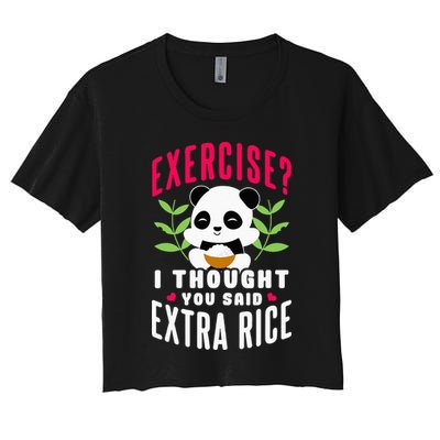 Exercise I Thought You Said Extra Rice Crop Top