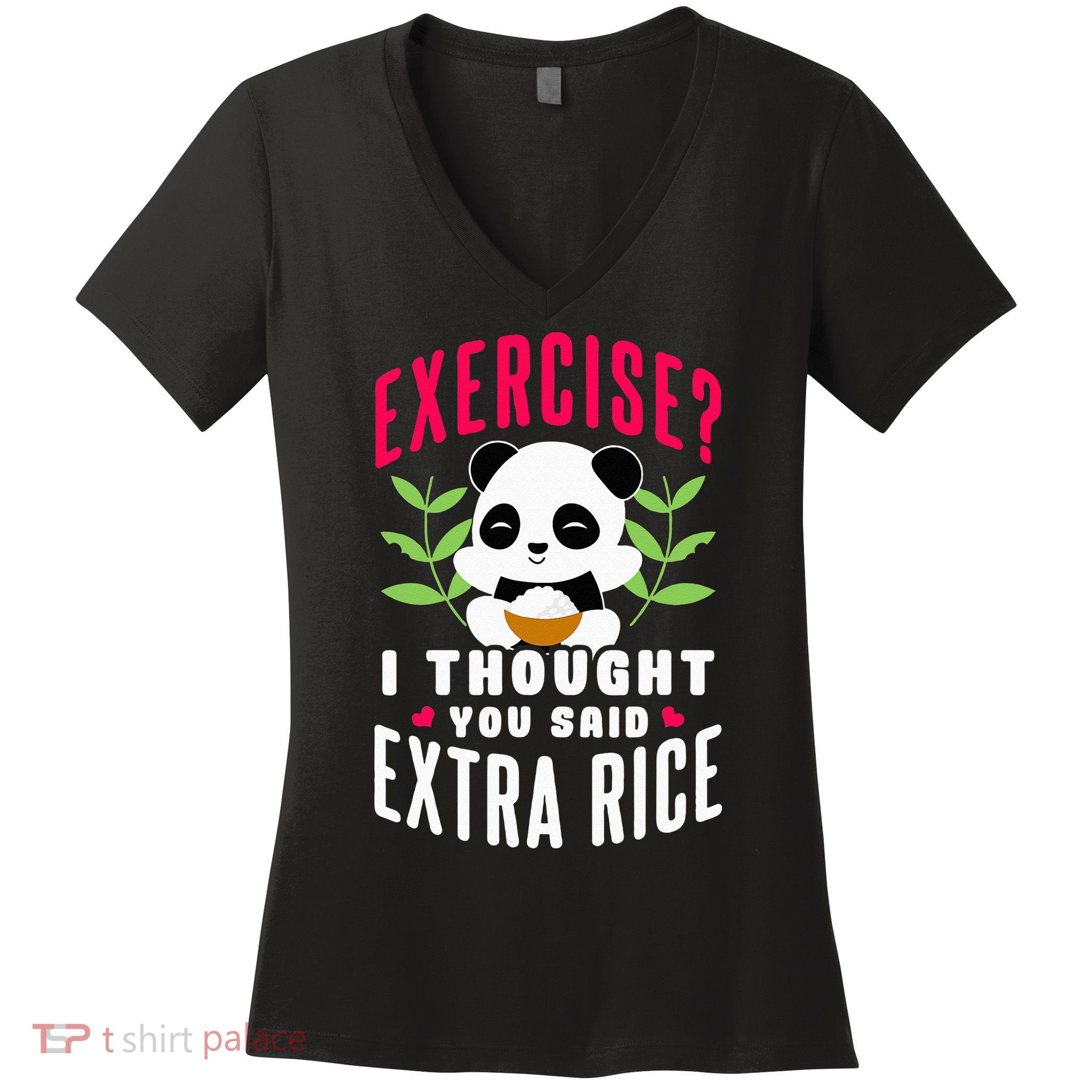 Exercise I Thought You Said Extra Rice Women's V-Neck T-Shirt