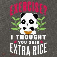 Exercise I Thought You Said Extra Rice Cotton Canvas Backpack