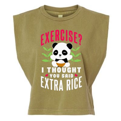 Exercise I Thought You Said Extra Rice Garment-Dyed Women's Muscle Tee